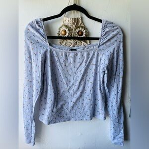 Wild Fable Lavender Babydoll Floral Blouse